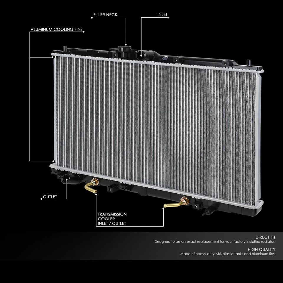 PARA 98-02 HONDA ACUERDO V6/ACURA TL AT OE ESTILO NÚCLEO ALUMINIO RADIADOR DPI 2147 Foto 2 de 4