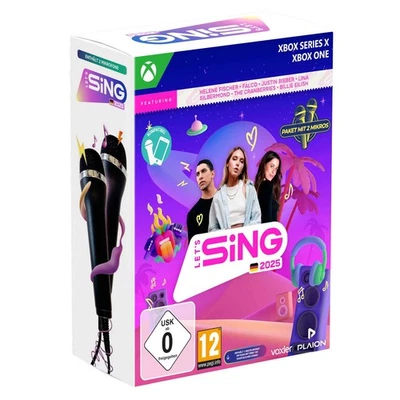 PLAION Lets Sing 2025 mit deutschen Hits inkl 2 Mikros Microsoft Xbox One Series X OVP