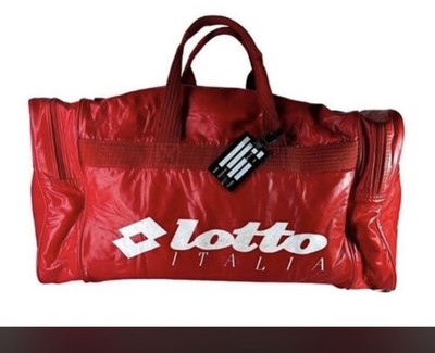 入手困難　サッカー　スイス代表　1996-1998 lotto ロット　激レア品 Vintage Lotto Soccer Bag Red Technologia Italiana Rare Duffel Bag