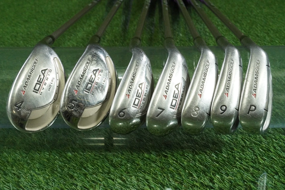 ADAMS IDEA A2 OS HYBRIDS IRONS SET 4H-PW 55G WOMENS LADIES RH, NICE + NEW GRIPS! - Image 3 of 4