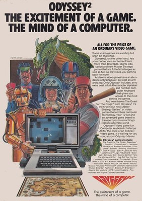 1981 Odyssey: Excitement of a Game Mind of a Computer Vintage Print Ad