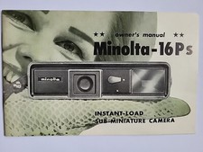 Minolta-16Ps sub-minature camera owner's manual 18 pages