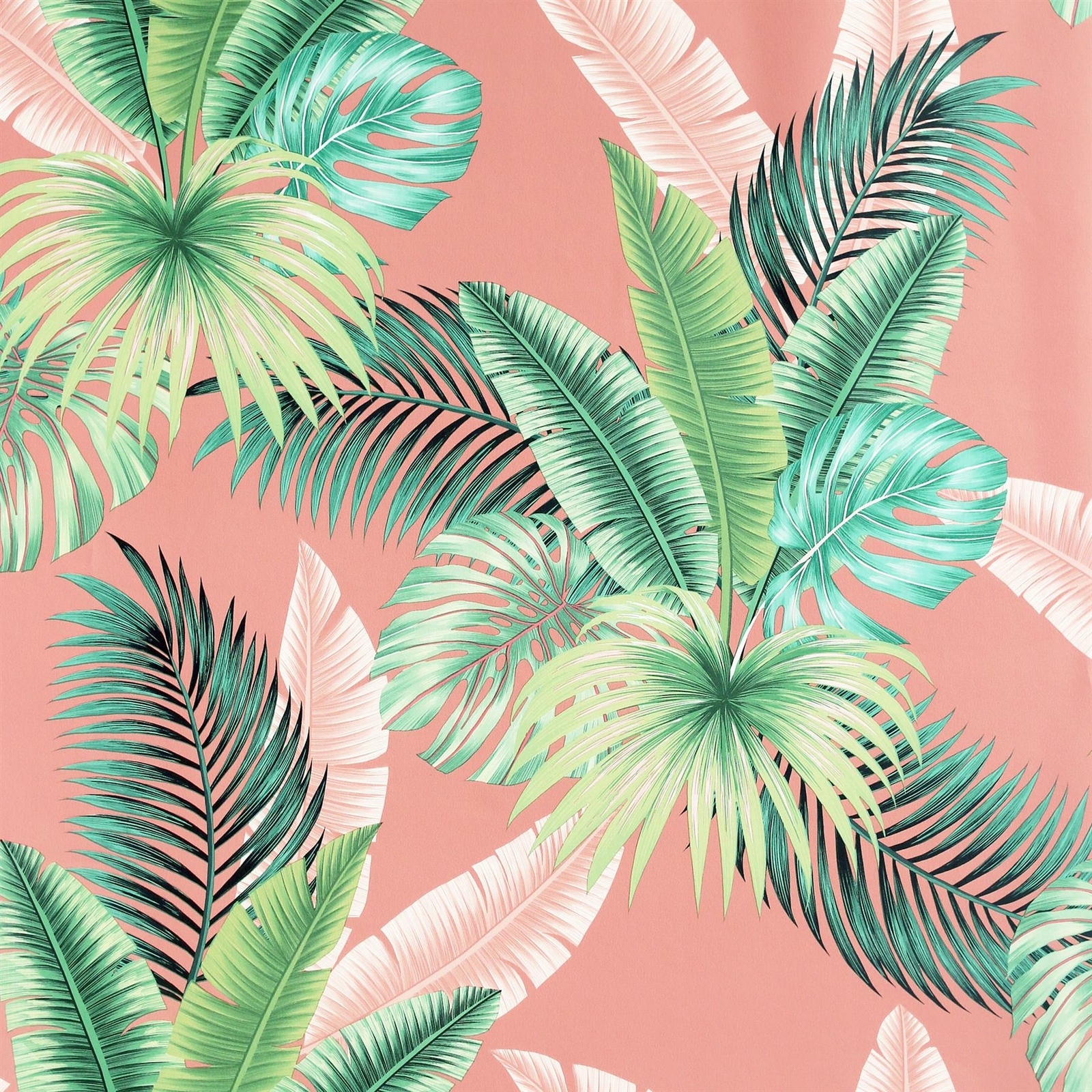 Arthouse Miami Tropics Pink Tropical Jungle Palm Green Leaves Wallpaper - Pink - Image 4