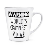 Warnung World's Grumpiest Vicar 341Ml Latte Becher Gott Worlds Best Geburtstag