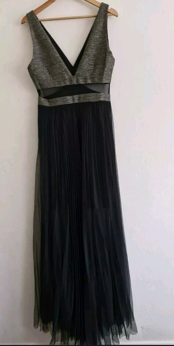 Elli And Giselle Maxi Grey And Black Night Dress Size 12 RRP $329