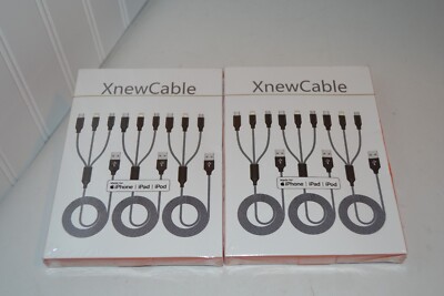 LOT OF 2 Boxes of XnewCable - 6 total Cables - Multi-Charging