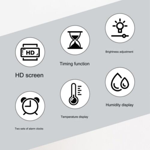 LED Large Digital Wall Desk Clock Remote Control Temperature Date Week Display - Picture 12 of 17