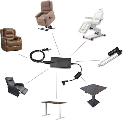 Okin Ashley Berkline Lift Chair sofa Recliner Transformer+Power Cord+Motor cable
