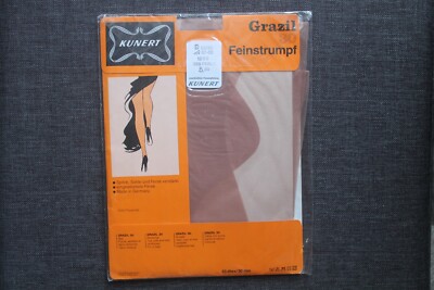 Vintage Kunert Grazil Nylons Strümpfe Strapsstrümpfe Gr. 9 83-86 Perle Neu OVP