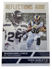 2017 Panini Score Reflections Football Card #9 Marshawn Lynch Todd Gurley II (U
