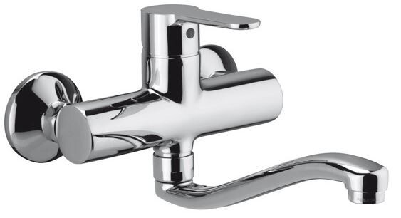 MISCELATORE RUBINETTO LAVELLO CUCINA A MURO BLU PAFFONI BLU161CR