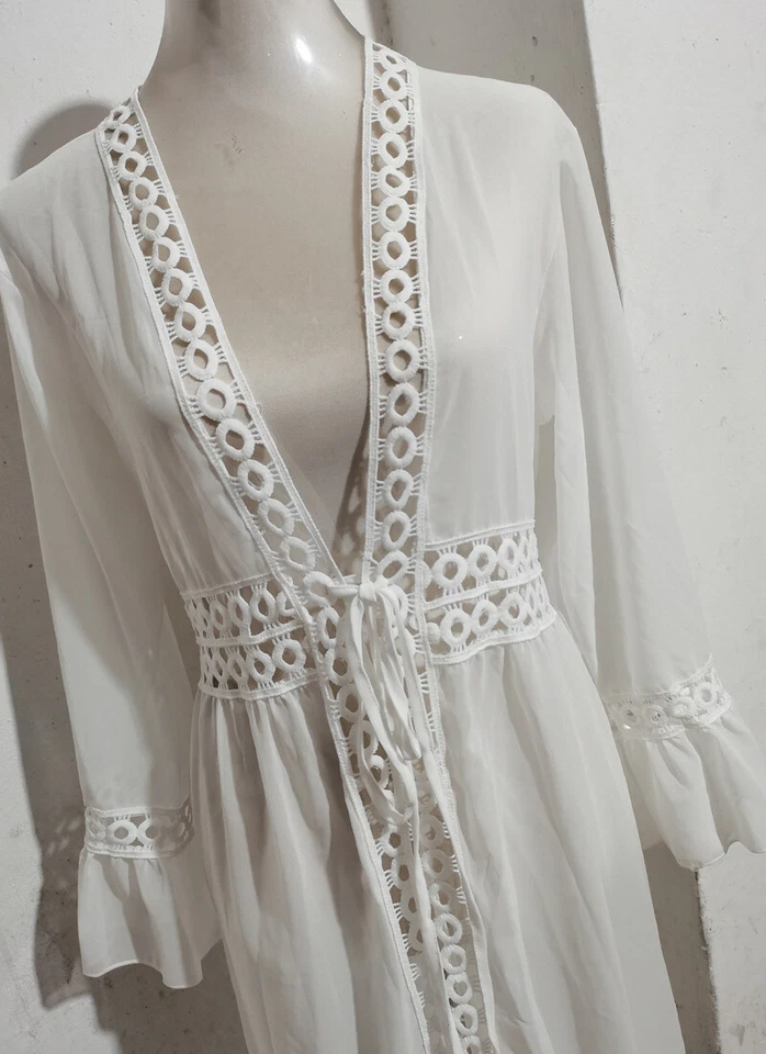 Traje de baño para mujer Cubre Encaje Boho Playa Verano Bikini Solero Vestido Foto 3 de 4