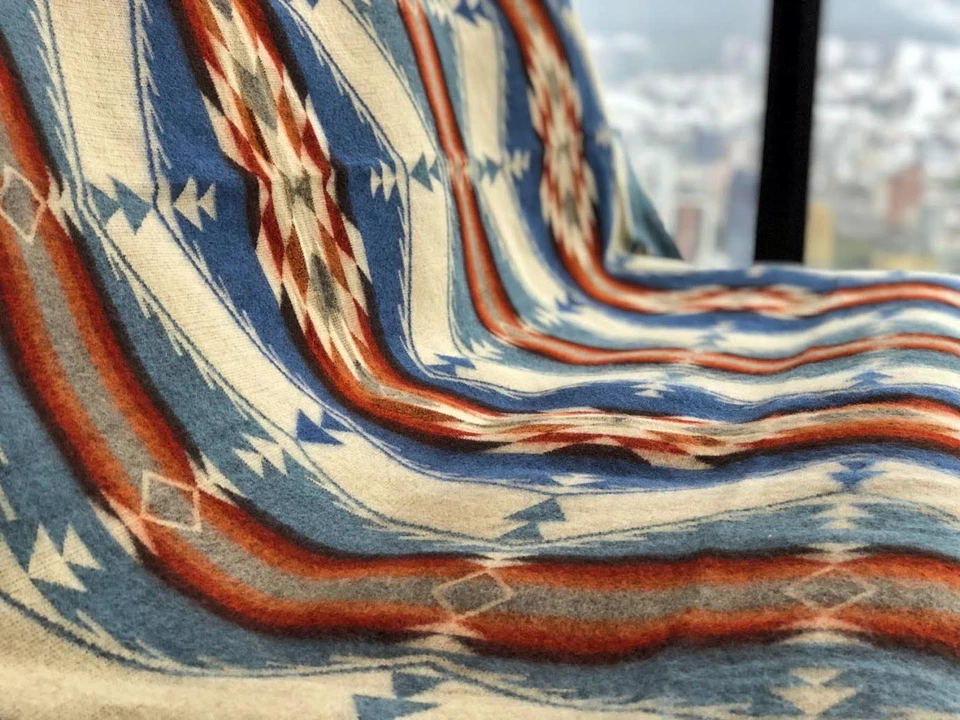 EXTRA LARGE SOFT & WARM ALPACA WOOL BLANKET 75"x90" SOUTH AMERICAN DESIGN - Image 4 of 4