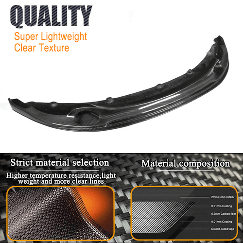 Parachoques delantero de carbono para BMW Serie 1 E82 1M alerón de espada alerón labio delantero - Imagen 9 de 12