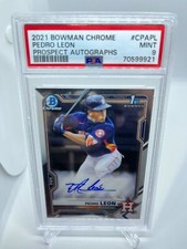 2021 Bowman Chrome Pedro Leon Prospect Autograph Auto #CPA-PL PSA 9 Astros MINT