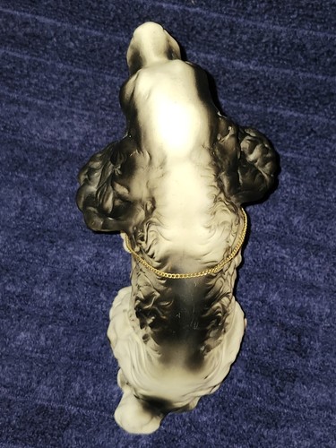 Vintage SIGNIERT Erich Stauffer Desynect mit "CHAMPION SPANIEL" Kette Hund Figur - Bild 7 von 7