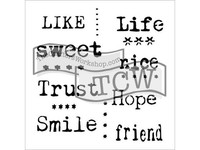 The Crafters Workshop Stencil 12x12 Life Words on sale The Crafters Workshop Stencil 12x12 Life Words on sale