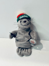 Vintage Coca-Cola Coke Seal Beanie 9  Plush in Ski Cap w/ Tags NOS A42