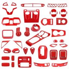 Red Interior Panel Decoration Cover Trim Bezels For Chevrolet Camaro 2010-2015