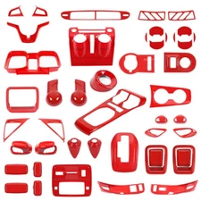 Red Interior Panel Decoration Cover Trim Bezels For Chevrolet Camaro 2010-2015 