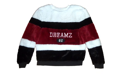 PULL FILLE JENNYFER OVERSIZE NOIR/BLANC/BORDEAUX TAILLE XS 34/36 TBE!!! - Photo 1/3