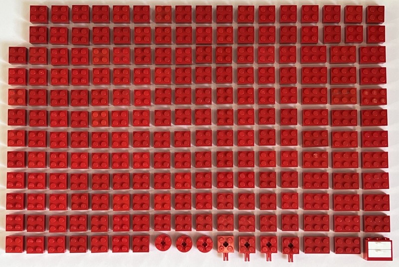 LEGO Lot of Over 100 Red Brick Parts