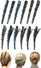 Bella Dz Pk Crystal Alligator Duck Bill Hair Clips Long Beak Clips YY86110-1-D
