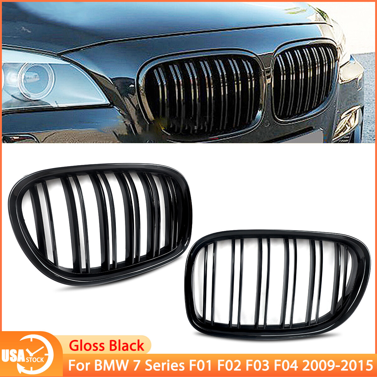 Rejilla De Barra Delantera 51117184149 51117186505 51117184150 51117186506 Para BMW Serie 7 F01 F02 2007-2012 - AliExprs