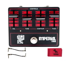 SolidGoldFX Imperial MKII Fuzz Pedal, Noise Gate w/ Patch Cables & Cloth