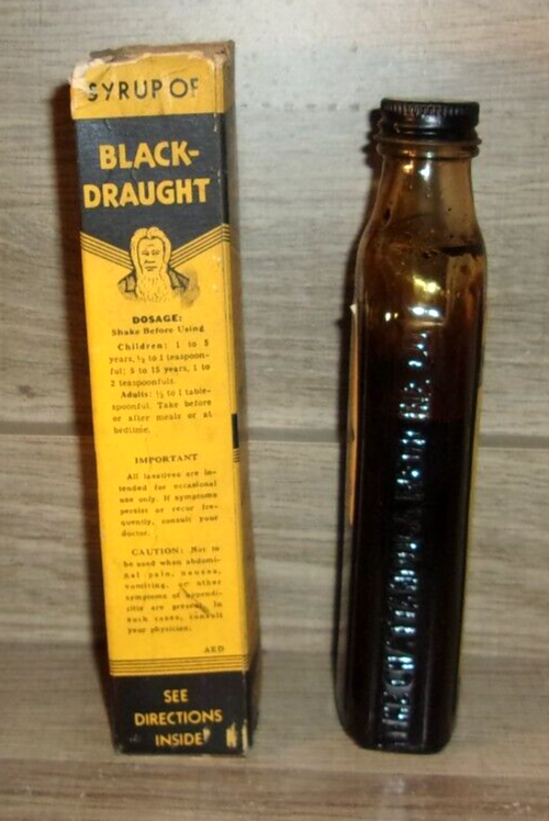 Antique 1940's Syrup of Black Draught Chattanooga Medicine Co Pharmacy
