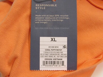 Universal Thread Women's Slim Fit Camisole Coral Orange XL | eBay