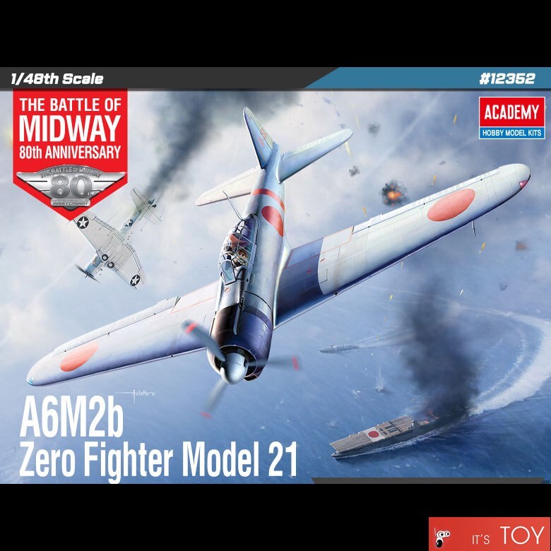Academy 1/48 A6M2b Zero Fighter Model 21 Battle Of Midway Academy 1/48 A6M2b Zero Fighter Model 21 Battle Of Midway