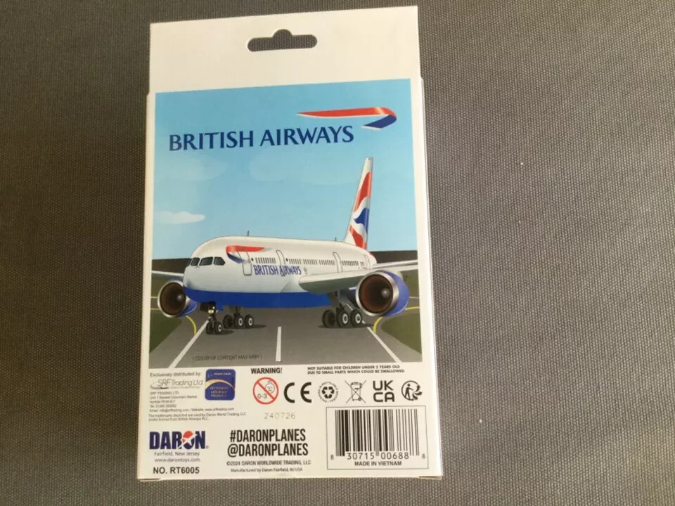 Modelo de Avião único Daron British Airways A380 Angola