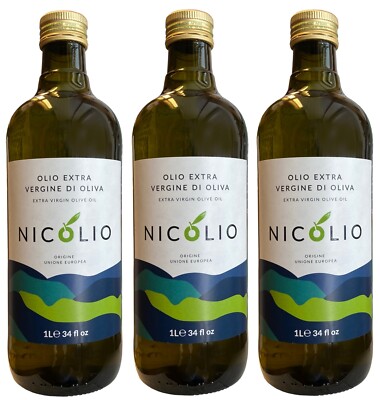 (14,00 /L) Olivenöl extra nativ NicOlio (3 x 1 L) Olio Extra Vergine di Oliva