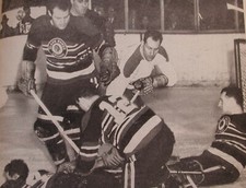 NHL HOCKEY PHOTO PRINT AL ROLLINS  CHICAGO VS FLOYD CURRY MONTREAL 