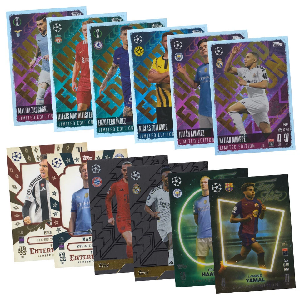 Match Attax Fußball Champions League 2024/25 Limited Edition Karten Black Edge