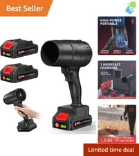 Compact Battery-Powered Leaf Blower - Lightweight 1.76lbs, Effortless Cleaning
