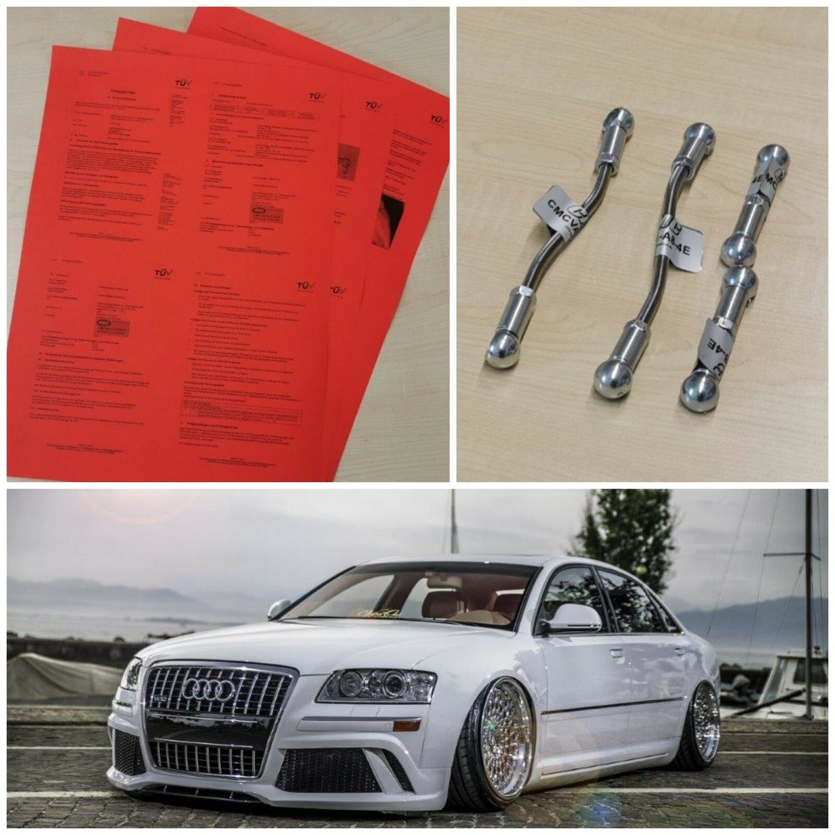 Tieferlegung Für Audi A8 S8 W12 4E D3 Koppelstangen Luftfahrwerk Airmatic NEU