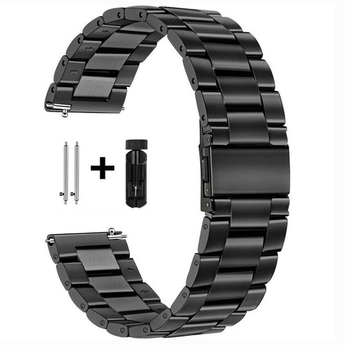 16 18 20 22mm Quick Release Pins Watch Band Stainless Steel Metal Bracelet Strap - Picture 17 of 37