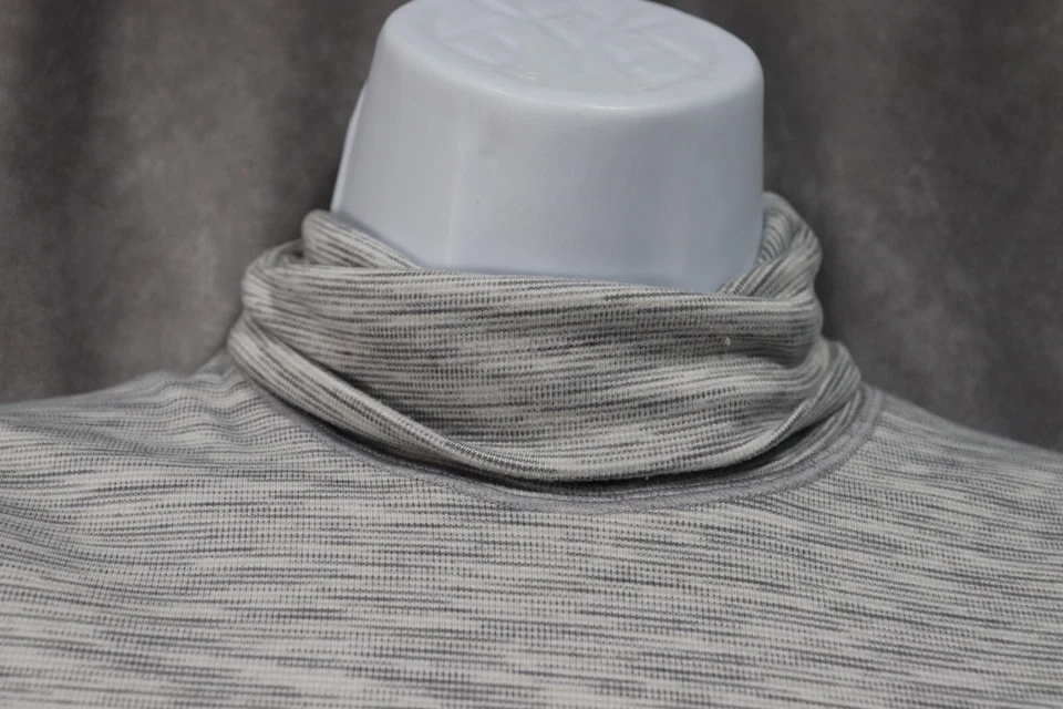 Kyodan Mujer Gris Manga Larga Tortuga Cuello Simulado Talla Pequeña Foto 3 de 4