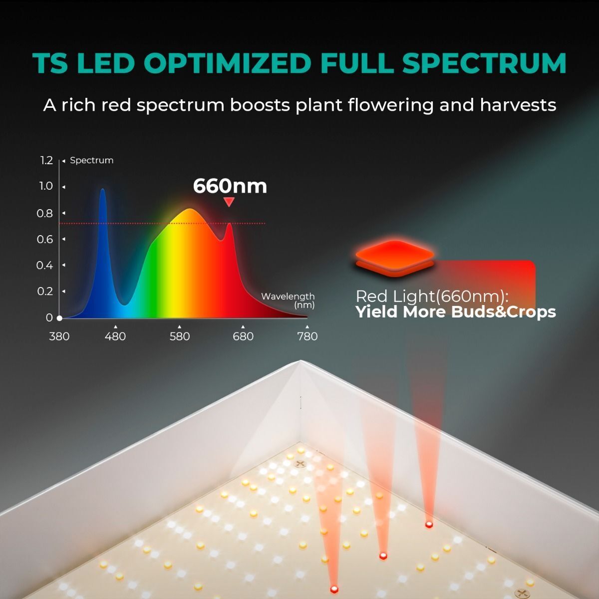 Mars Hydro 600W Full Spectrum LED Grow Light for sale online Mars Hydro 600W Full Spectrum LED Grow Light for sale online