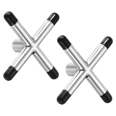 2Pack Billiard Brücke Kopf Billardqueue Stick Brücke Aufschraubbar Silberton