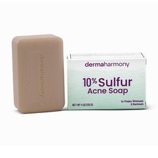 10 Sulfur Soap - DermaHarmony 4oz - Made in USA - One Bar 