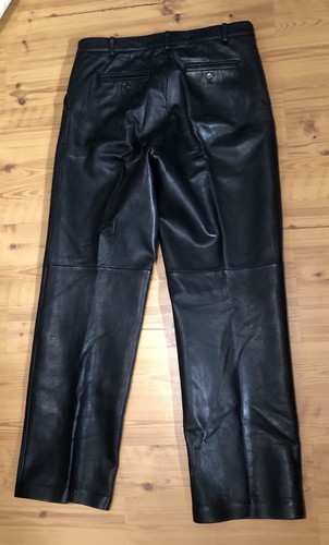 Pantalones de Cuero Colección Adler 32” Cintura 30” Entrepierna Motociclista Metal - Imagen 4 de 11
