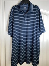 Men performance Polo shirt size XL color navy /gray button in front