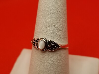 Ste Bee Sterling Silver 925 Mother of Pearl Ring Size 8.25 | eBay