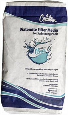 Celatom Diatomaceous Earth DE Pool Filter Aid Pool & Spa Filtration-25 Lbs