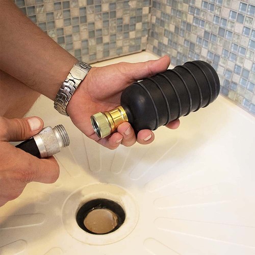 Drain Cleaning Bladder - Fits 3 Inch to 6 Inch Drain Pipes - Unclogs Stubborn - 第 6/6 張圖片