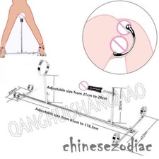 Stainless Steel Open Leg Devices Fix Ankle Cuffs Fetters Spreader Bar Restraint