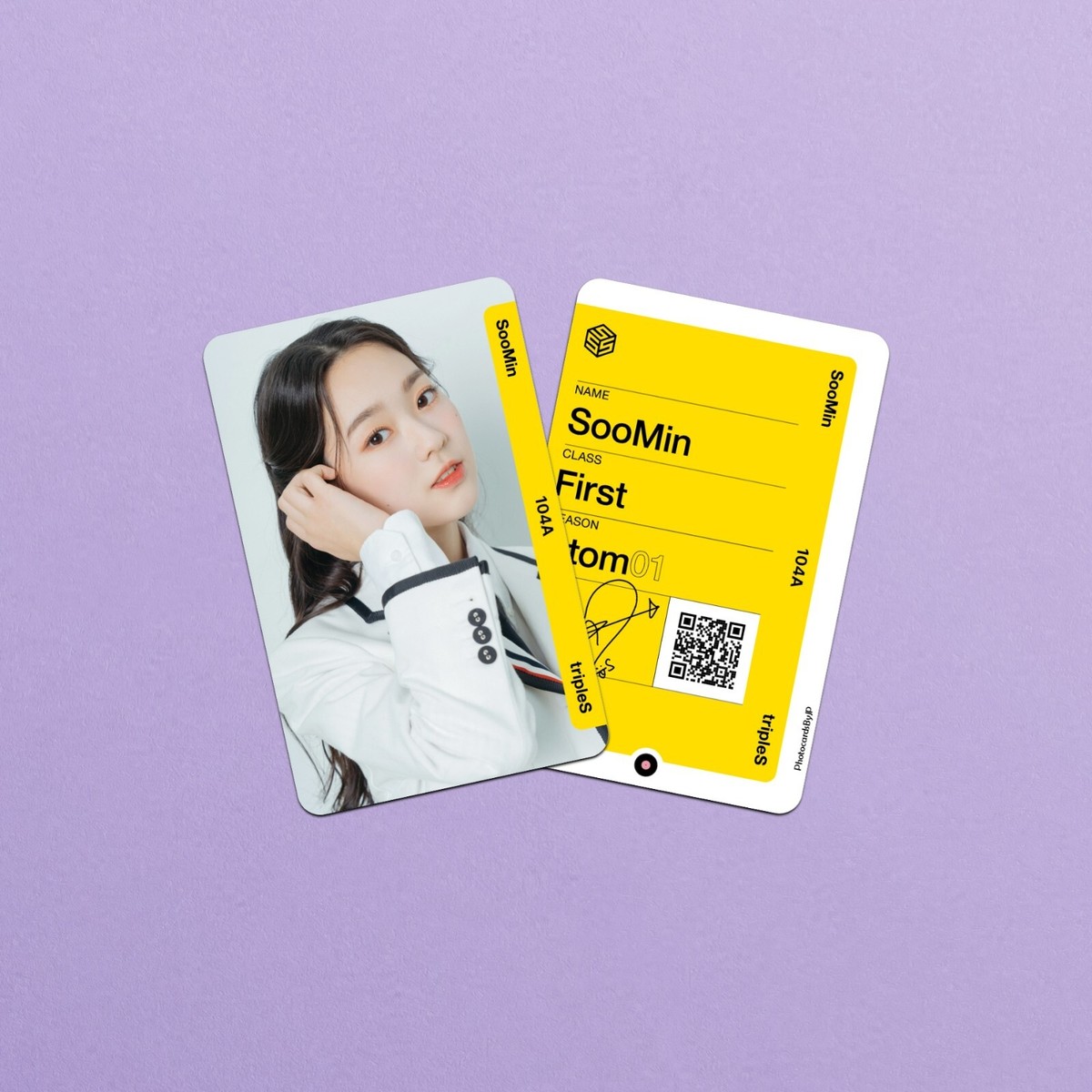tripleS S6 SooMin REPLICA objekt Atom01 100-108 Fanmade Photocards